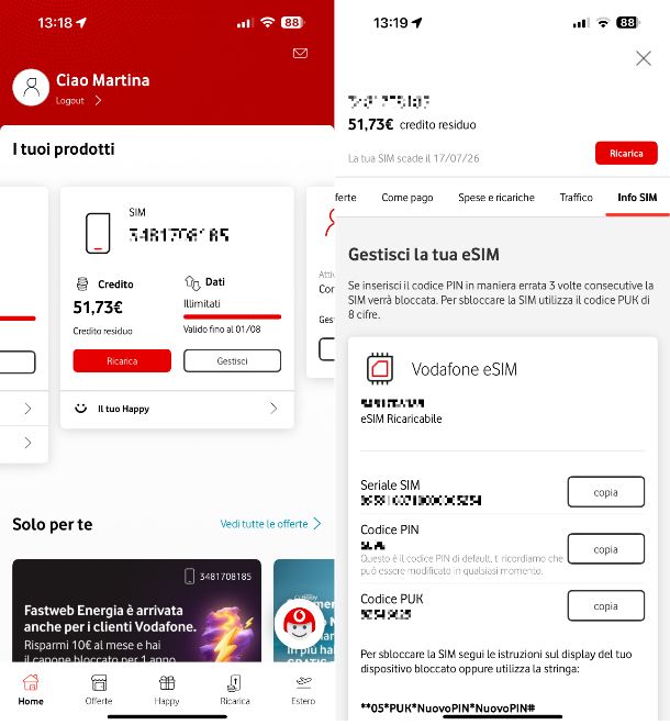 Vodafone app