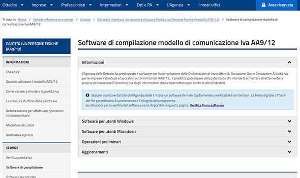 Come inviare modello AA9 12 Software di controllo