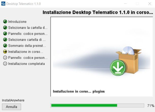 Installazione Desktop Telematico