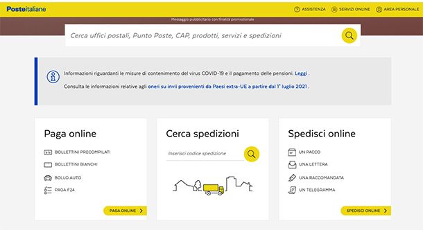 Pagare bollo online con le Poste