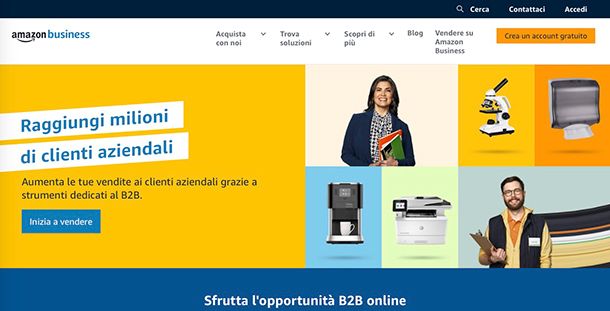 Come funziona Amazon Business per vendere