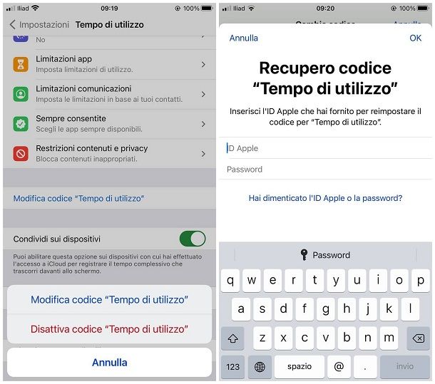 Come togliere il tempo di utilizzo senza sapere la password