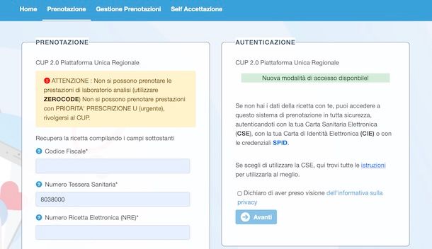 Prenota Sanità Toscana