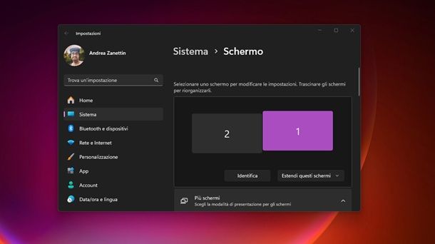 Windows 11 Schermo