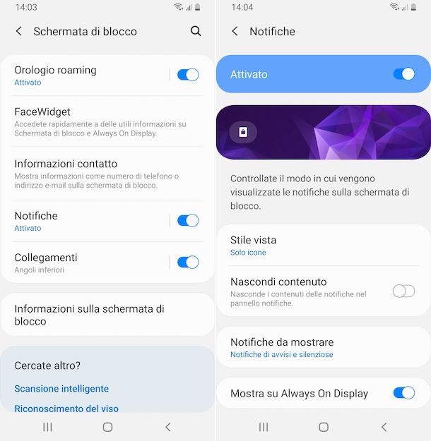 Impostazioni Samsung