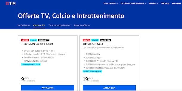 TIMVISION Calcio e Sport