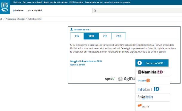 Come fare per avere lo SPID: INPS