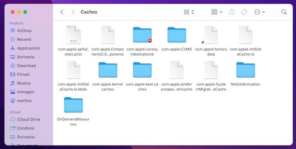 Svuotare cache Mac manualmente