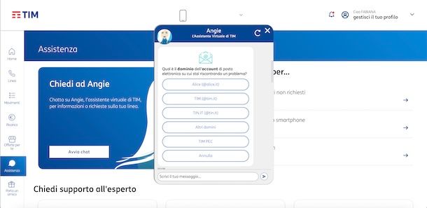 Area personale MyTIM