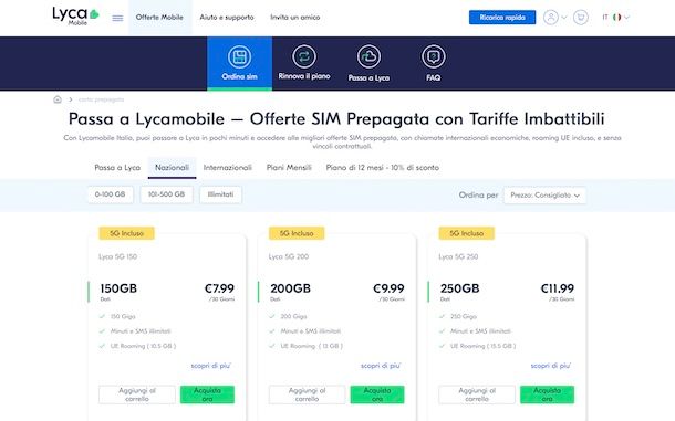 Lyca Mobile offerte