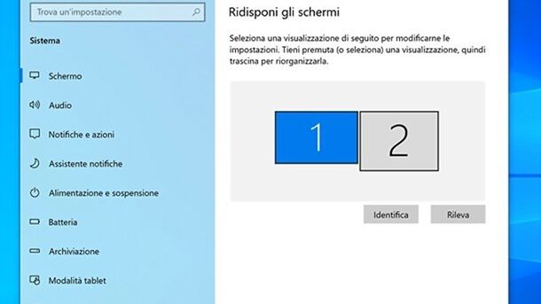 Come collegare monitor a PC portatile Windows 10