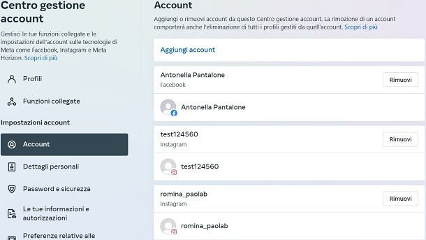 Come vedere account Instagram collegati a Facebook da PC