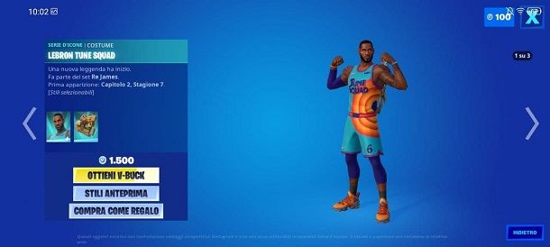 LeBron Tune Squad Skin Fortnite