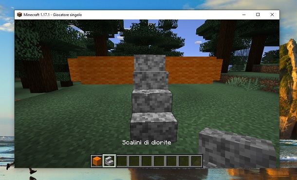 Scalini di diorite Minecraft