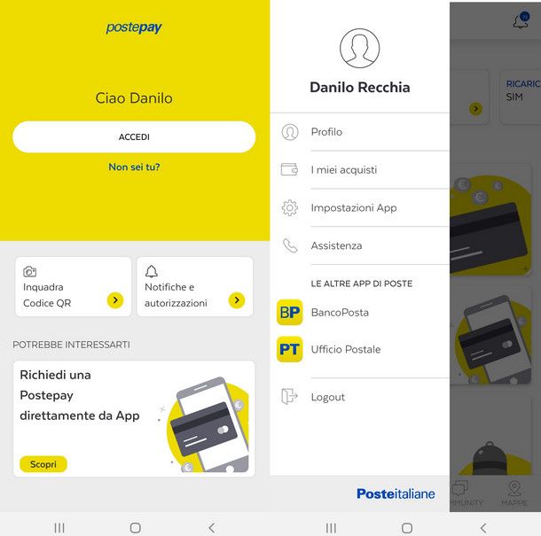 Cosa sapere prima di aggiungere una nuova carta come preferita su app Postepay