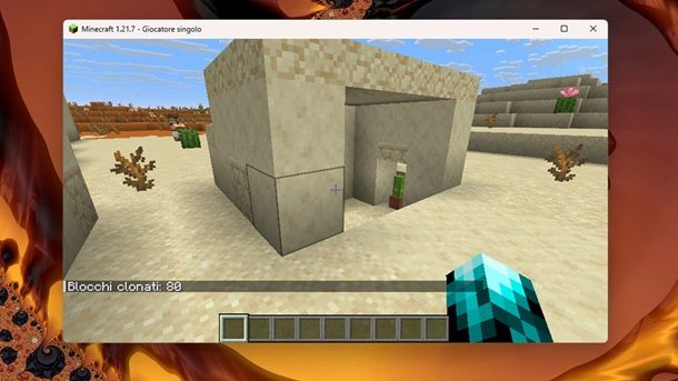 Come copiare e incollare case su Minecraft Java