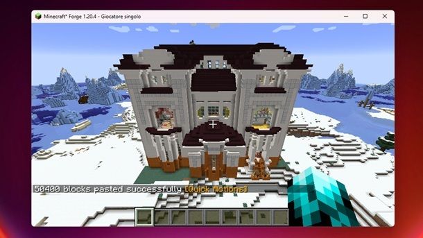 Mod per copiare e incollare strutture su Minecraft Java