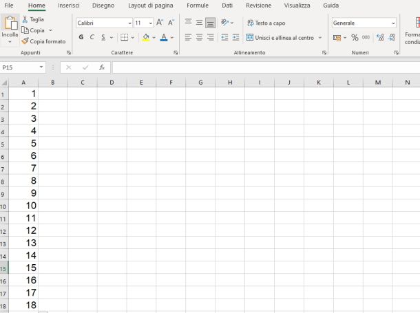 come scrivere su excel