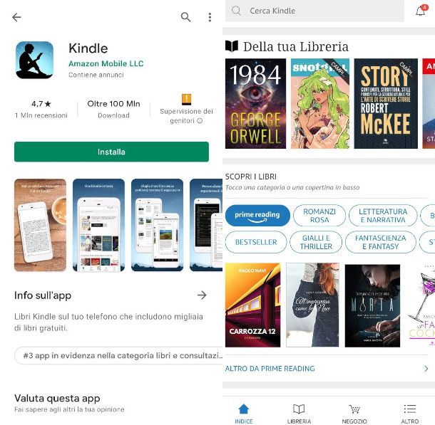 App di Amazon Kindle