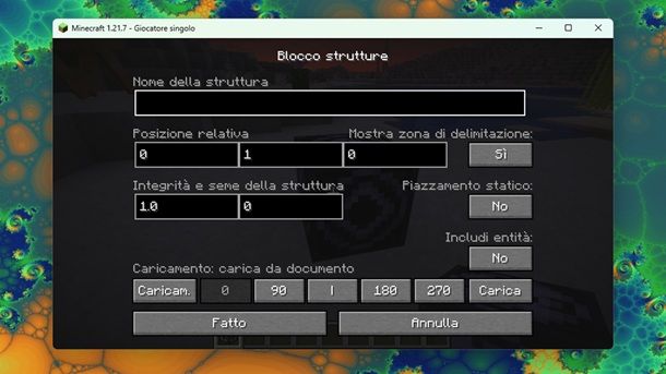 Blocco strutture Minecraft Java