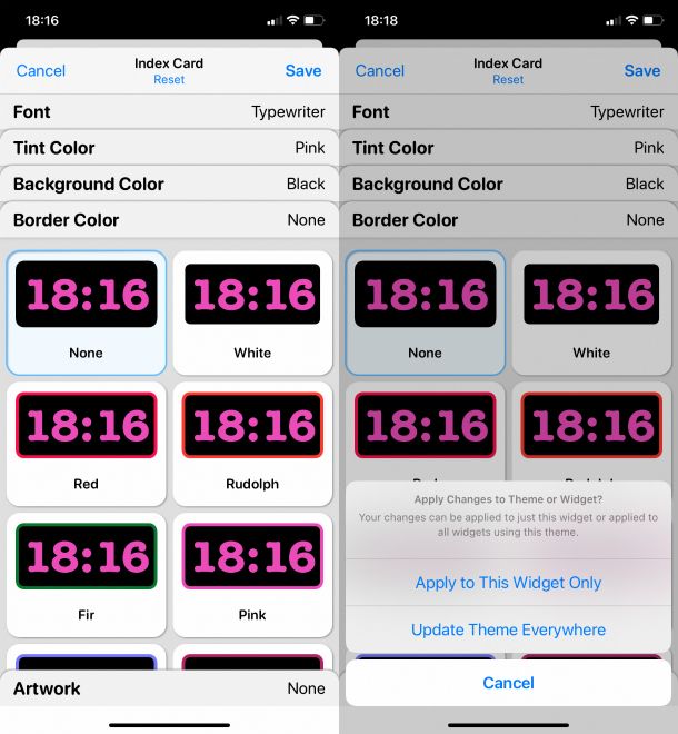 Personalizzare widget Widgetsmith