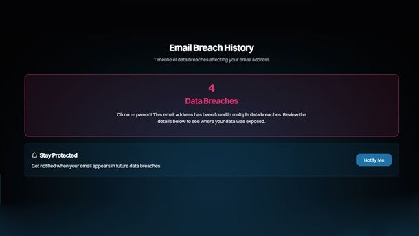 Controllare data breach Have I Been Pwned