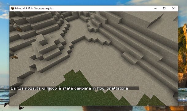 Spettatore Minecraft attivata