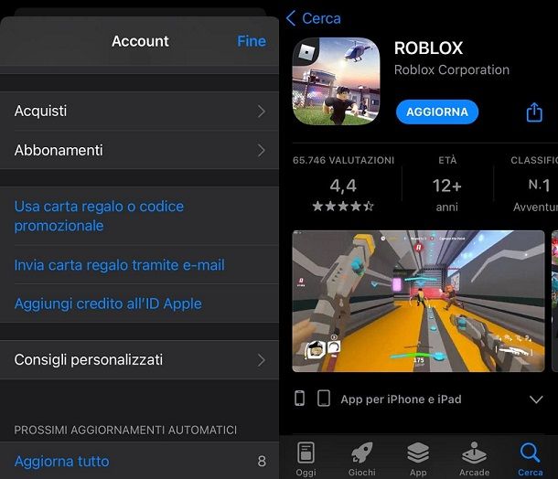 Come aggiornare Roblox su iPhone e iPad