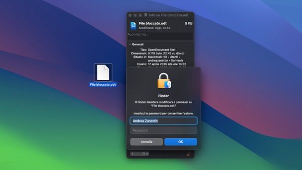 Finder macOS File bloccato