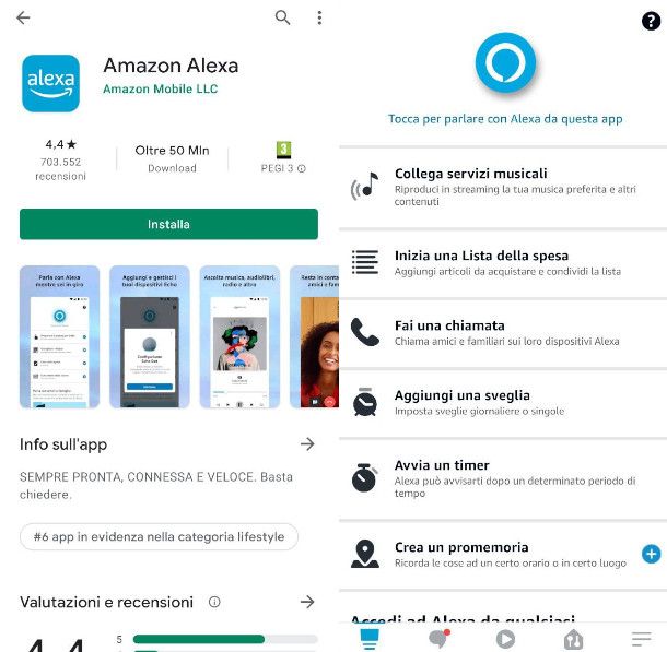 App di Amazon Alexa