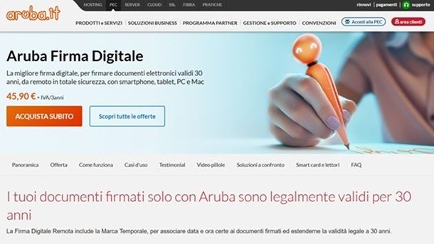 Proposta offerta Firma Digitale Aruba