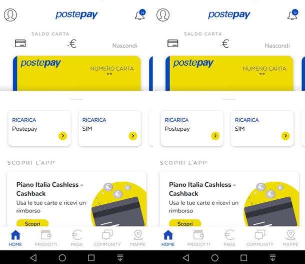 Cambiare dispositivo di utilizzo dell'app Postepay