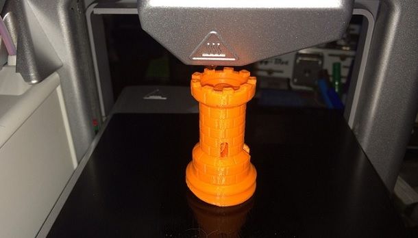 Fase di stampa 3D filamento