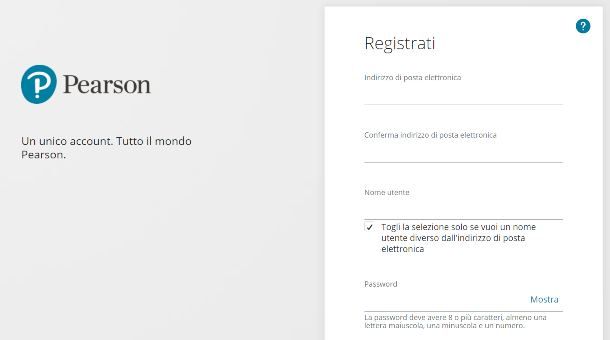 Come registrarsi su MyPearsonPlace