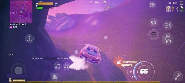 Carburante esaurito Fortnite