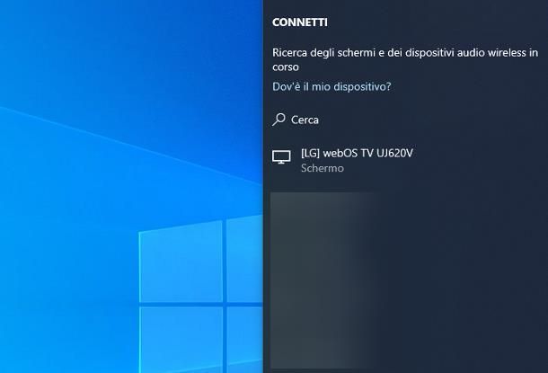 Come condividere schermo PC su TV