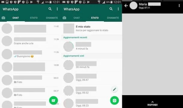 Copiare stato WhatsApp sul proprio