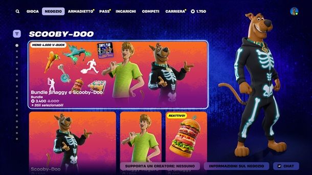 Negozio oggetti Fortnite