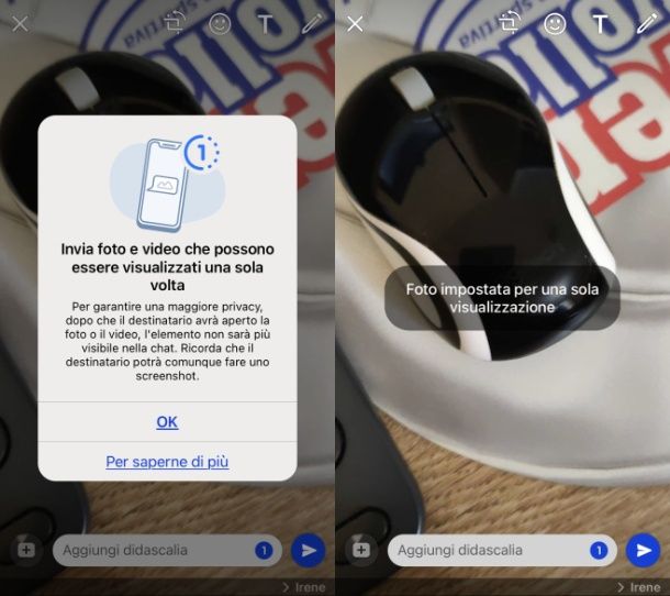 Come inviare foto e video che si autodistruggono su WhatsApp