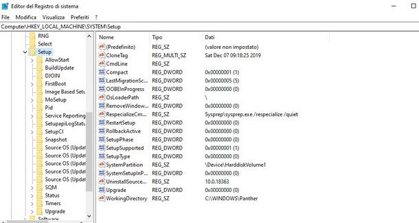 Modificare il registro di sistema per superare il controllo del modulo TPM 2.0