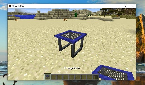 Trampolino mod Minecraft