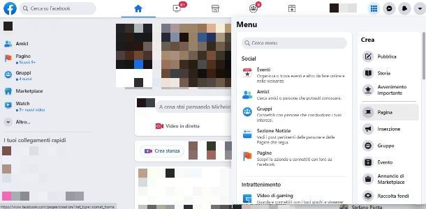 Creare pagina Facebook tramite browser