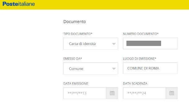 Aggiornare un documento scaduto SPID Poste