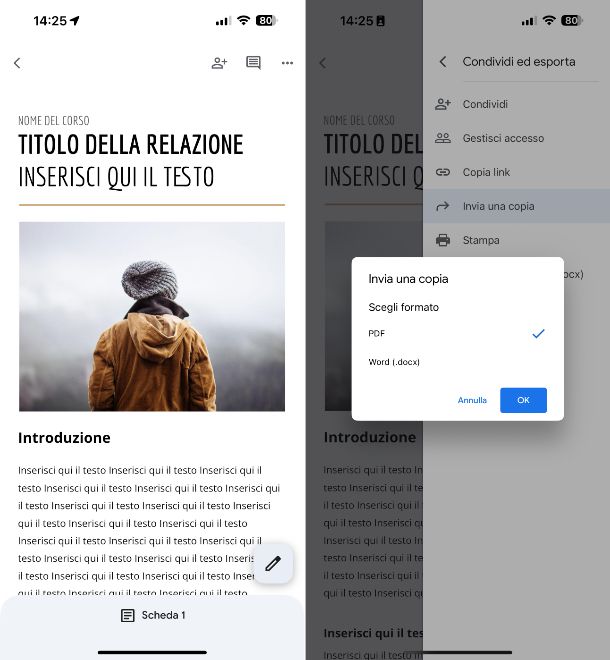 Google Documenti iPhone