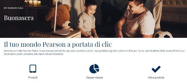 Accedere ai libri digitali Pearson con My Pearson Place