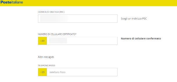 Come cambiare numero di telefono su SPID: Poste