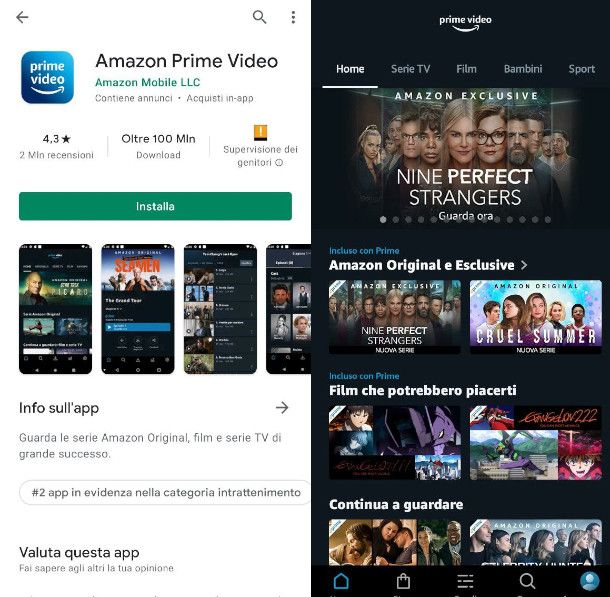 App di Amazon Prime Video