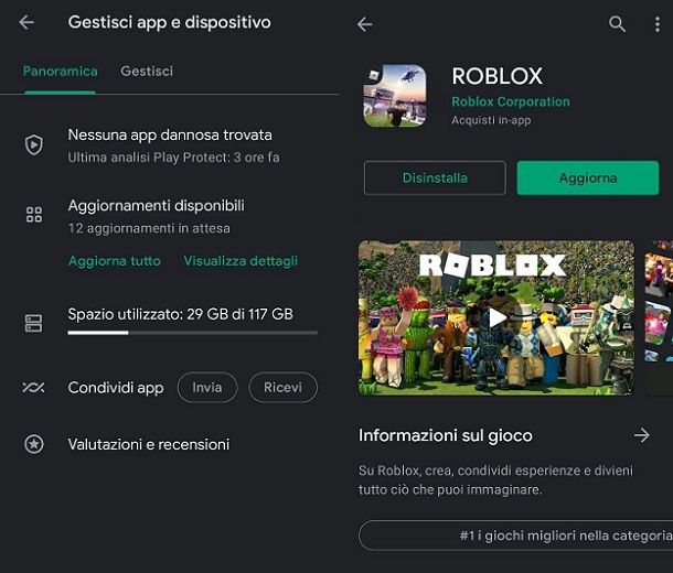 Come aggiornare Roblox su Android
