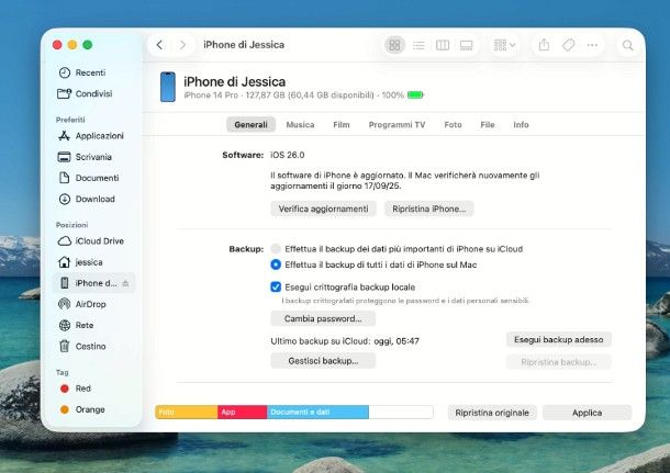 Come fare backup iPhone senza iCloud