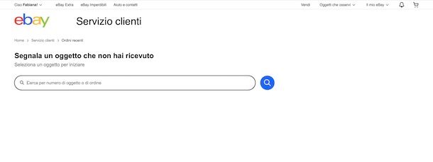 Mancata consegna eBay